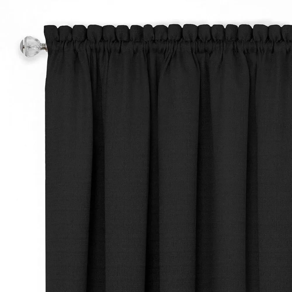 Woven Trends Two-Tone Window Curtain Panels, Rod-Pocket Light Filtering Curtains